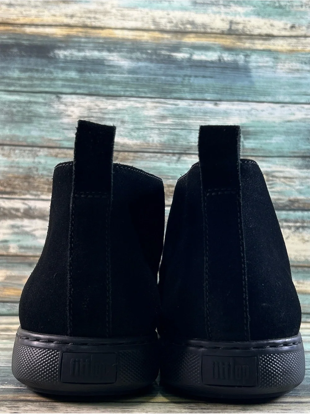 FitFlop Zackery Chukka Boots Mens Size 12M Black Suede Lace Up Dress Work Desert